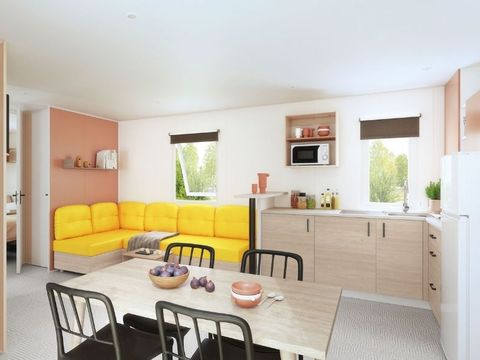 Mobilhome 6 personnes - Confort+ - 3 chambres - 2 salles de bain 40m²
