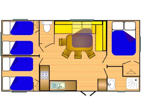 MOBILHOME 6 personnes - Grand 800-3 A/C CD