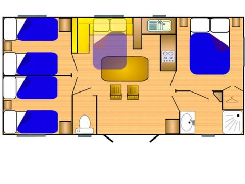 MOBILHOME 6 personnes - Riviera 860 3 CD