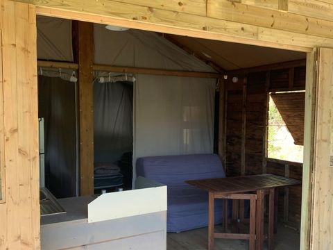 LODGE 4 personnes - Cabane Lodge sur pilotis 34m² 2 chambres  + terrasse