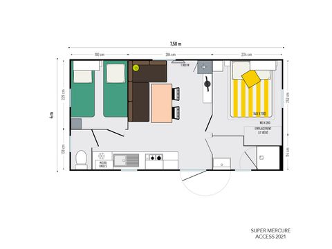 MOBILHOME 4 personnes - Confort Plus  - 2 chambres