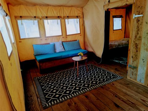 Tente en toile et en bois 5 personnes - Lodge Tente