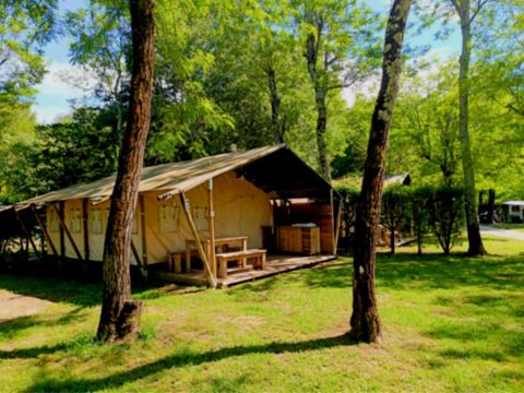 Tente en toile et en bois 5 personnes - Lodge Tente