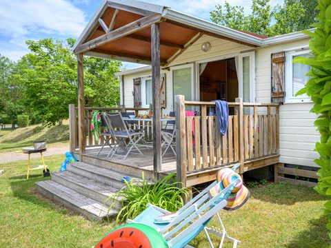 CHALET 6 personnes - Chalet Premium 29m² / 3 chambres - Terrasse couverte + Tv + LV + clim 6 pers