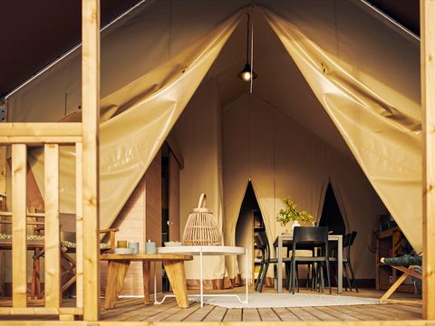 TENTE TOILE ET BOIS 6 personnes - Woodlodge Vue Loire Confort 34m² - 3 chambres + terrasse 6 pers