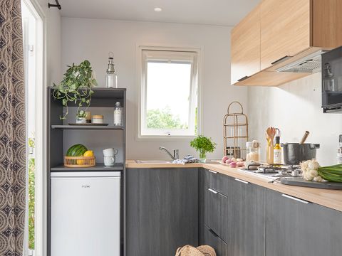MOBILHOME 4 personnes - Mobil-home Vue Loire 33m² Premium / 2 chambres + TV + LV + Clim + Terrasse couverte 4 pers