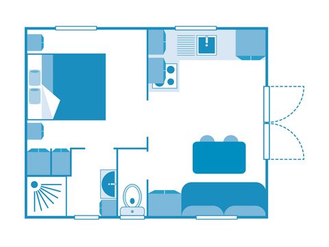 MOBILHOME 2 personnes - COTTAGE 2p 1ch **