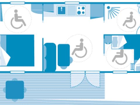 Mobilhome 6 personnes - Cottage 4p 2ch *** PMR