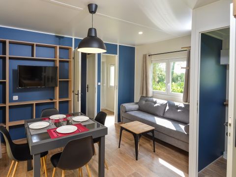 Mobilhome 4 personnes - Camelot Premium 32m² - 2 chambres - Grande terrasse couverte/ Zone piétonne