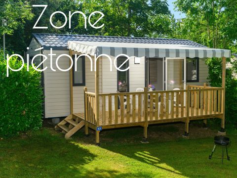 Mobilhome 4 personnes - Yvain Confort 27m² - 2 chambres - Terrasse couverte - TV / Zone piétonne