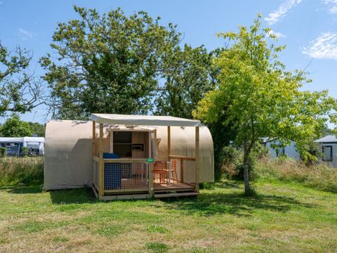 Tente en toile et en bois 4 personnes - Chalet tente Crevette