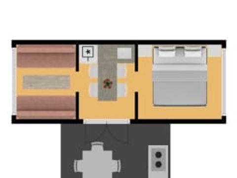 BUNGALOW TOILÉ 4 personnes - Bungalow tente Crevette BUNGALOW TOILÉ 4 personnes - Bungalow tente Crevette