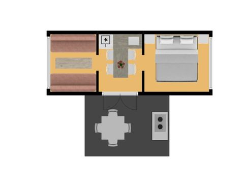 Tente en toile et en bois 4 personnes - Chalet tente Crevette
