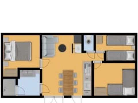 MOBILHOME 6 personnes - Mobil home Méduse