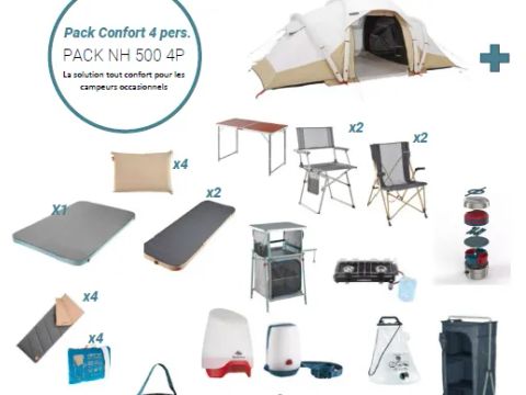 TENTE 4 personnes - LE « PRET A CAMPER » 2/4 p