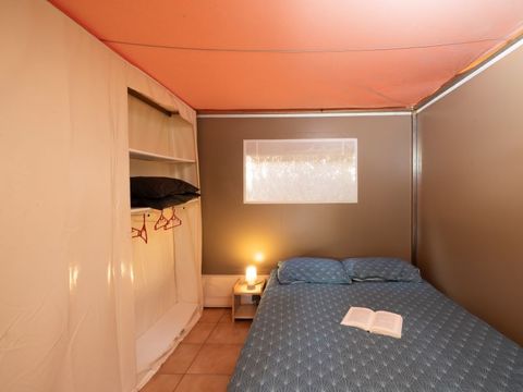 Tente en toile et en bois 5 personnes - Lodge 2 chambres 5 pers