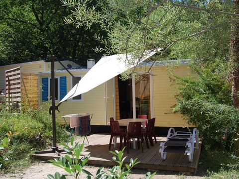 Mobilhome 6 personnes - Mobil-home Standard Relax 33m² - 3 chambres + Terrasse avec parasol - 6 pers