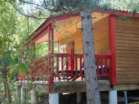 Chalet 2 personnes - Chalet pour personnes à mobilité réduite "l'O douce" 34m² - 1 chambre + terrasse couverte - 2/4 pers