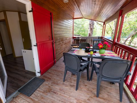 Chalet 2 personnes - Chalet pour personnes à mobilité réduite "l'O douce" 34m² - 1 chambre + terrasse couverte - 2/4 pers