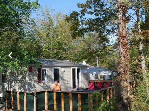 MOBILHOME 6 personnes - Premium Riviera 28m² proximité rivière- 2 chambres + Terrasse avec parasol 