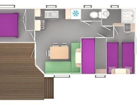 MOBILHOME 6 personnes - (3ch/6 pers) LOFT 33 FAMILY