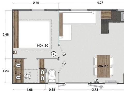 Mobilhome 4 personnes - Gamme Green 26