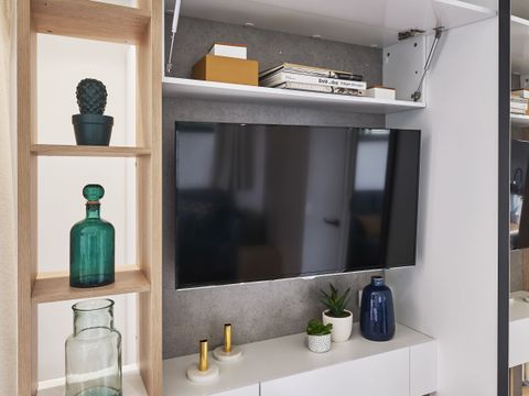 MOBILHOME 4 personnes - Crecy la Chapelle : QUEEN 2 CHAMBRES - 2 SDB - AVEC CLIMATISEUR - DRAPS ET SERVIETTES INCLUS 1/4 pers