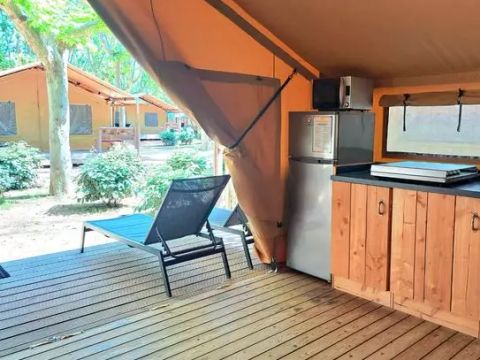 TENTE TOILE ET BOIS 5 personnes - Tente Eco Lodge | 2 Ch. | 4/5 Pers. | Sans SDB