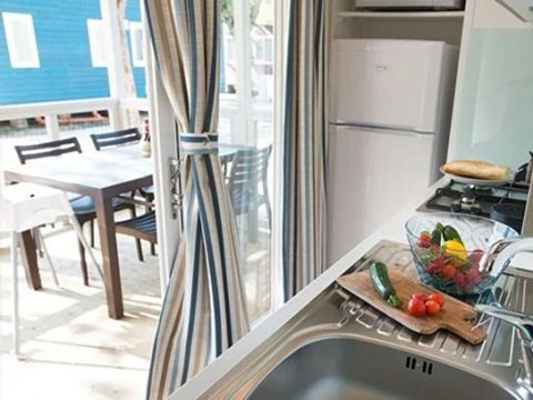 MOBILHOME 6 personnes - Comfort | 3 Ch. | 6 Pers. | Terrasse surélevée | 2 SDB | Clim.