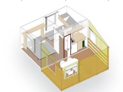 MOBILHOME 5 personnes - TITHOME STANDARD (SANS SANITAIRES)