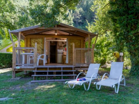 Tente en toile et en bois 4 personnes - EcoLodge 4 PL