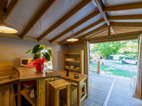 Tente en toile et en bois 4 personnes - EcoLodge 4 PL