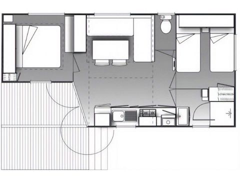 MOBILHOME 4 personnes - BERGER CONFORT PLUS - CLIM - TV
