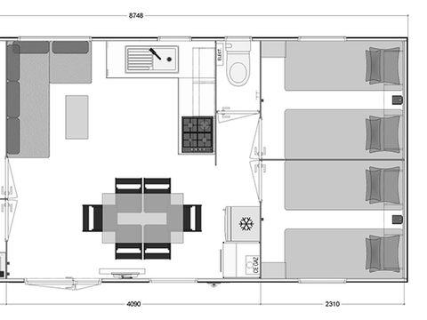 MOBILHOME 6 personnes - Confort 3 premium (annexe du camping Les Floralies)