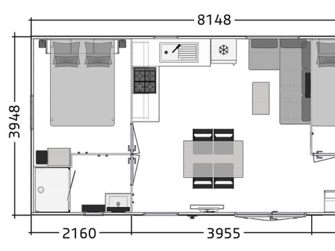 MOBILHOME 4 personnes - Confort 2 Premium (annexe du camping les Floralies, à 100m)