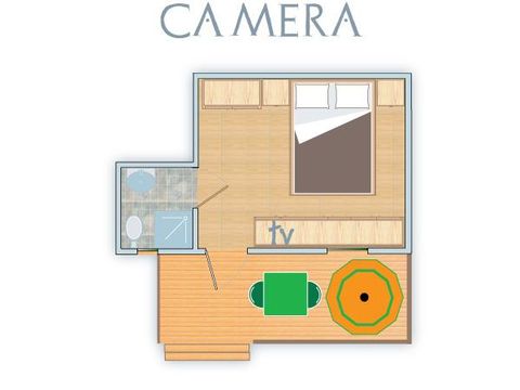 MOBILHOME 2 personnes - CHAMBRE