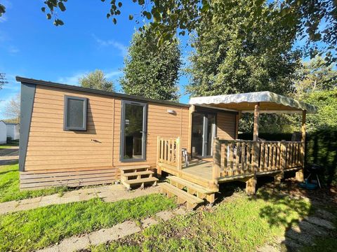 MOBILHOME 4 personnes - PREMIUM - 2 chambres - TV - avec terrasse couverte - lave vaisselle 1/4 pers