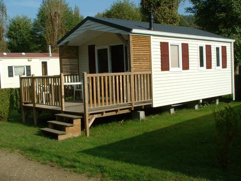 Mobilhome 2 personnes - Mobil-Home - CONFORT - 1 Chambre - TV - Terrasse semi-couverte