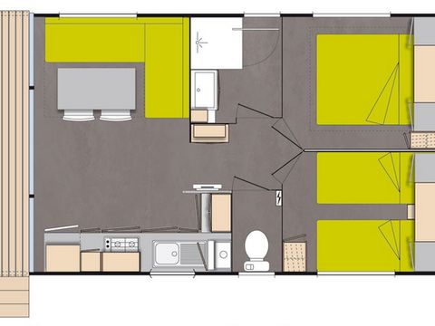 MOBILHOME 4 personnes - Méditerranée
