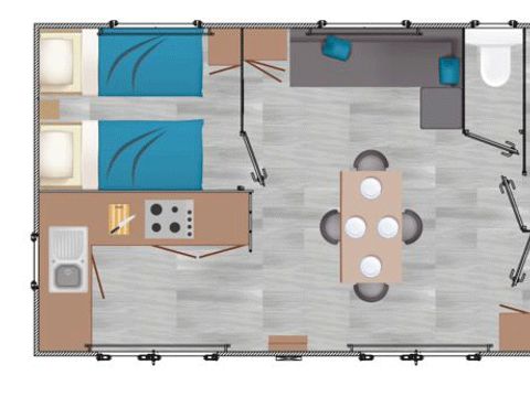 MOBILHOME 4 personnes - Grand Large 2 ch