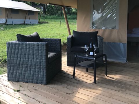 Tente en toile et en bois 5 personnes - Tente Safari