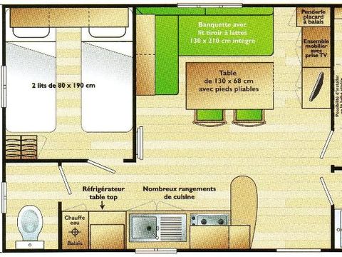 MOBILHOME 4 personnes - 28 m2 - 4 personnes
