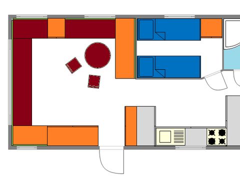 MOBILHOME 6 personnes - 45m2 -  style vintage anglais