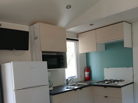 MOBILHOME 6 personnes - MOBILE HOME RECENT - 3 chambres avec climatisation et TV - 30m²