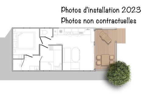 MOBILHOME 4 personnes - Loggia Premium 28m² Clim TV