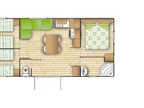 MOBILHOME 6 personnes - Confort Compact - 3 chambres
