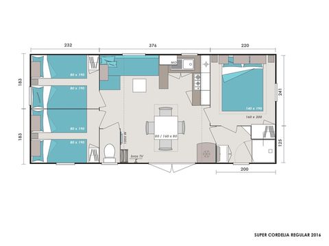 MOBILHOME 6 personnes - Confort - 3 chambres