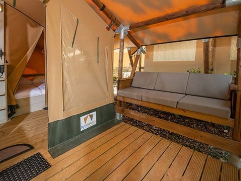 Tente en toile et en bois 5 personnes - Tente Super Lodge | 2 Ch. | 4/5 Pers. | Sans SDB