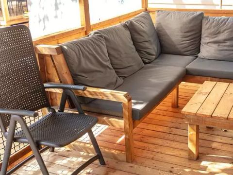 MOBILHOME 4 personnes - Premium | 2 Ch. | 4 Pers. | Terrasse Lounge | Clim. | TV