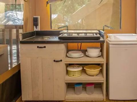 TENTE TOILE ET BOIS 5 personnes - Super Lodge | 2 Ch. | 4/5 Pers. | Terrasse simple